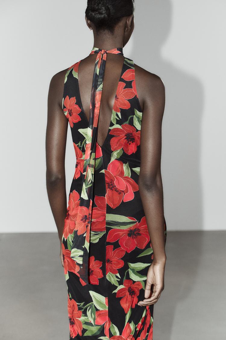CARMEN - VESTIDO ESTAMPADO CON FOULARD