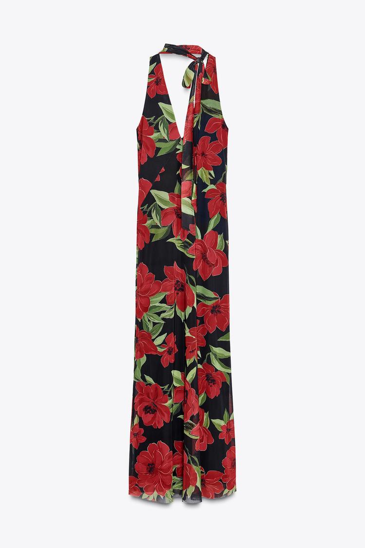 CARMEN - VESTIDO ESTAMPADO CON FOULARD