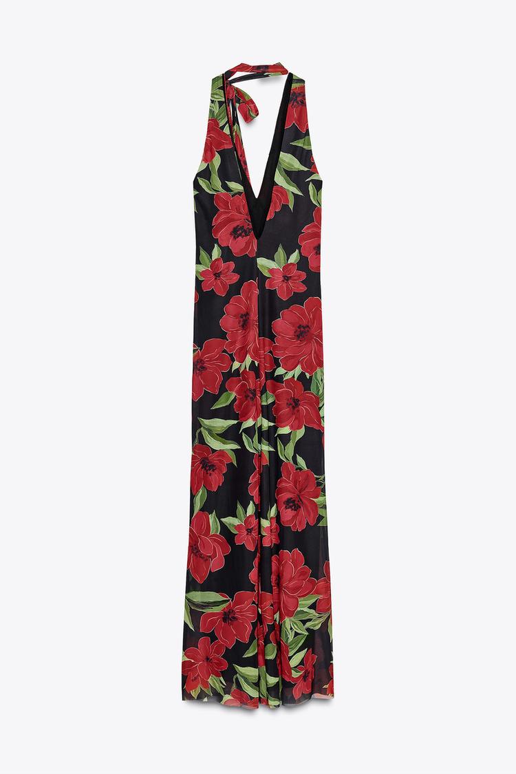 CARMEN - VESTIDO ESTAMPADO CON FOULARD