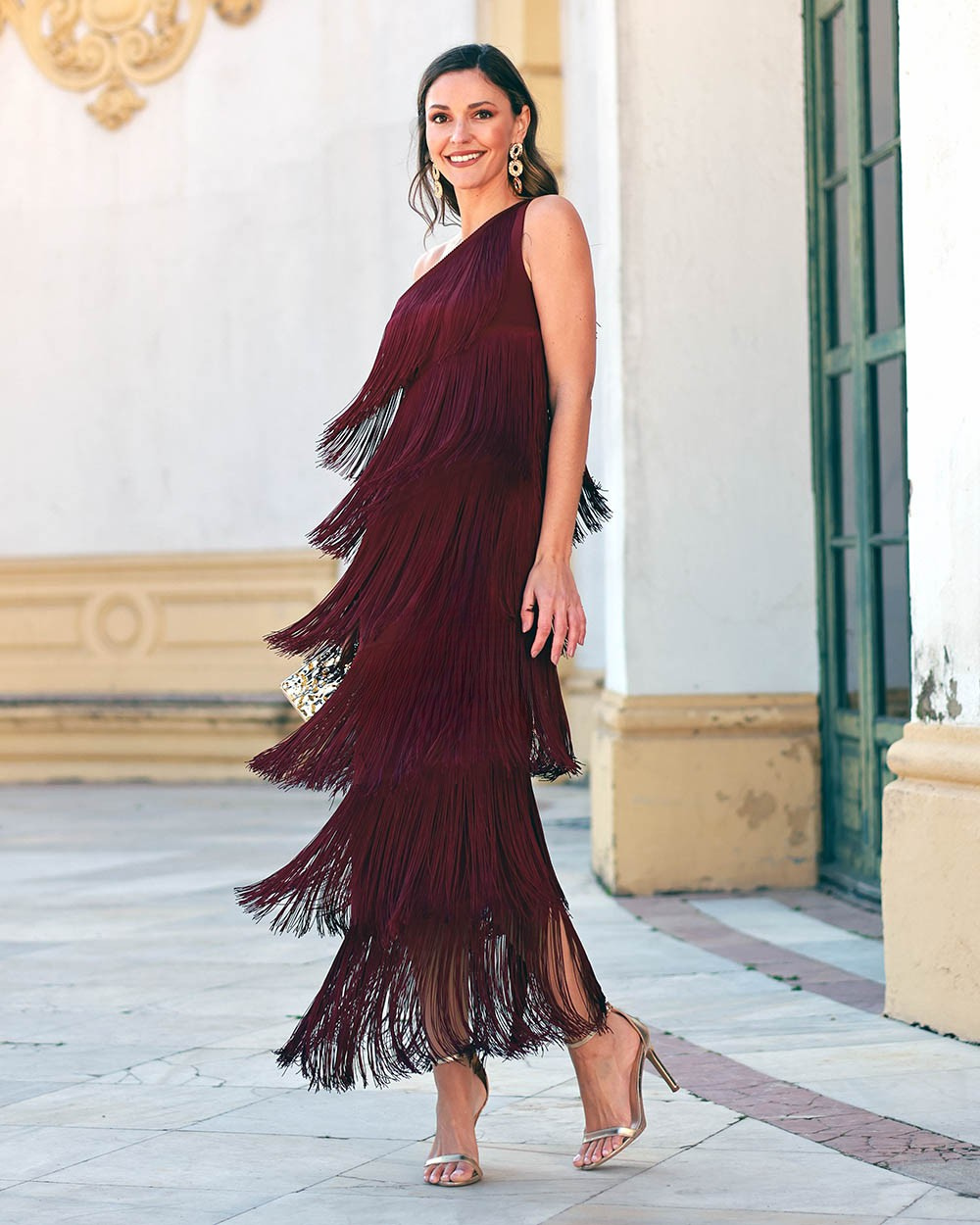 INMA - VESTIDO CON DETALLES DE FLECOS
