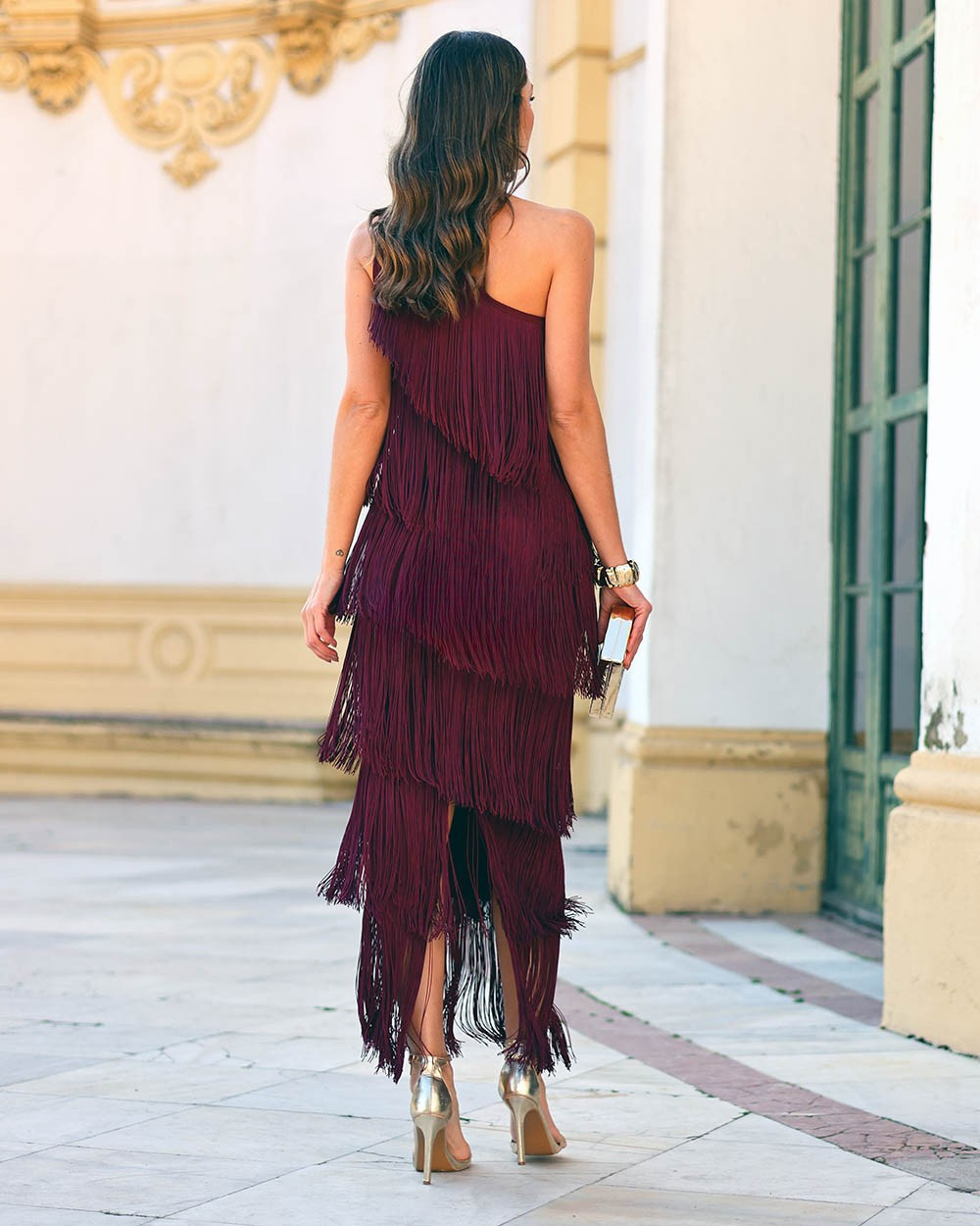 INMA - VESTIDO CON DETALLES DE FLECOS
