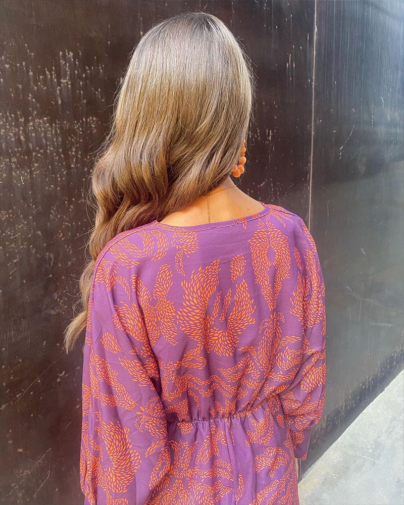 MELISSA - VESTIDO CON ESTAMPADO SATINADO