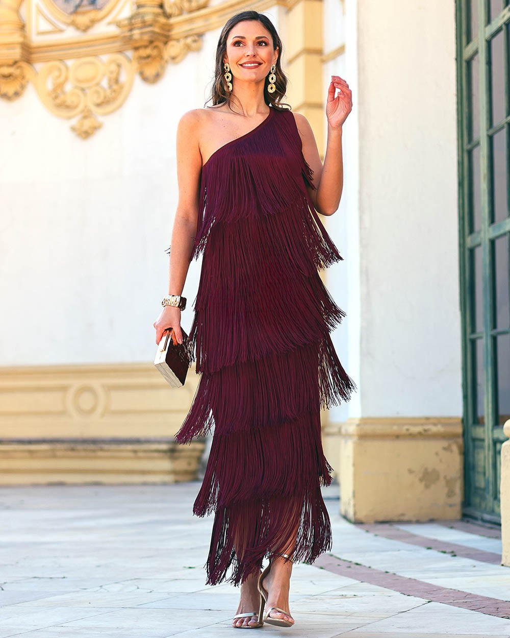 INMA - VESTIDO CON DETALLES DE FLECOS