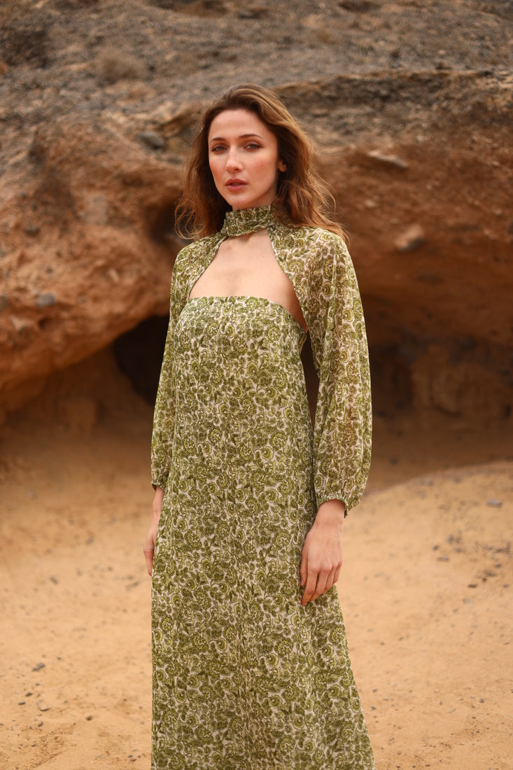 SEDNA - VESTIDO CON MANGAS DESMONTABLES