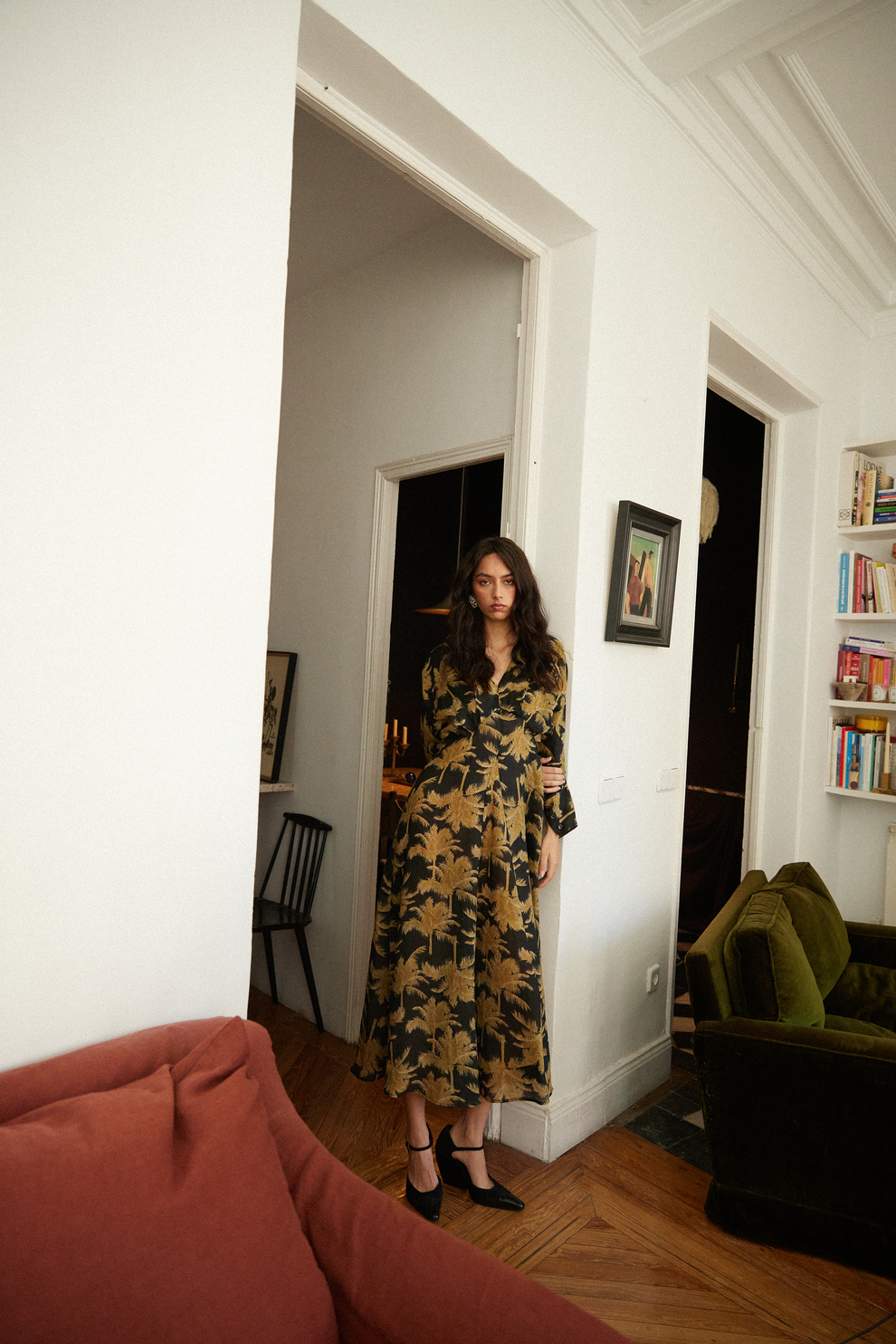 ENGRACIA - VESTIDO CON ESTAMPADO TROPICAL