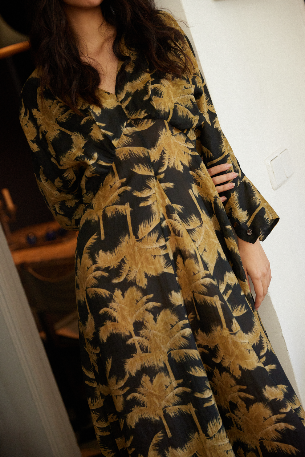 ENGRACIA - VESTIDO CON ESTAMPADO TROPICAL