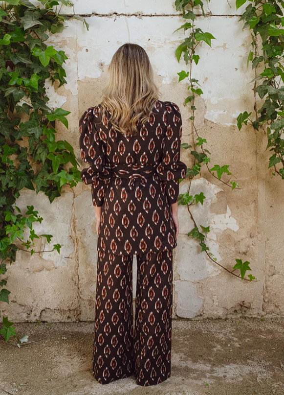 EUFRASIA - CONJUNTO ESTAMPADO DE CHAQUETA Y PANTALÓN