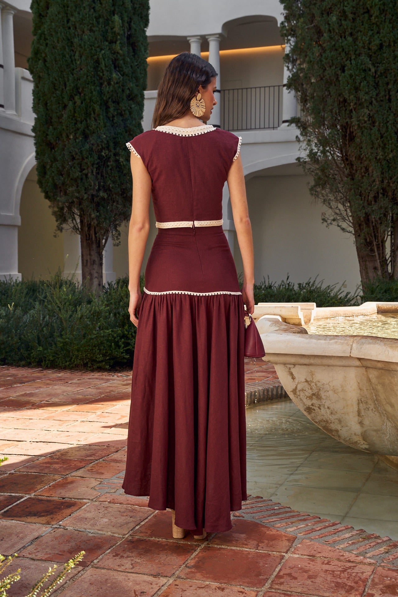 EUSEBIA - CONJUNTO TOP Y FALDA