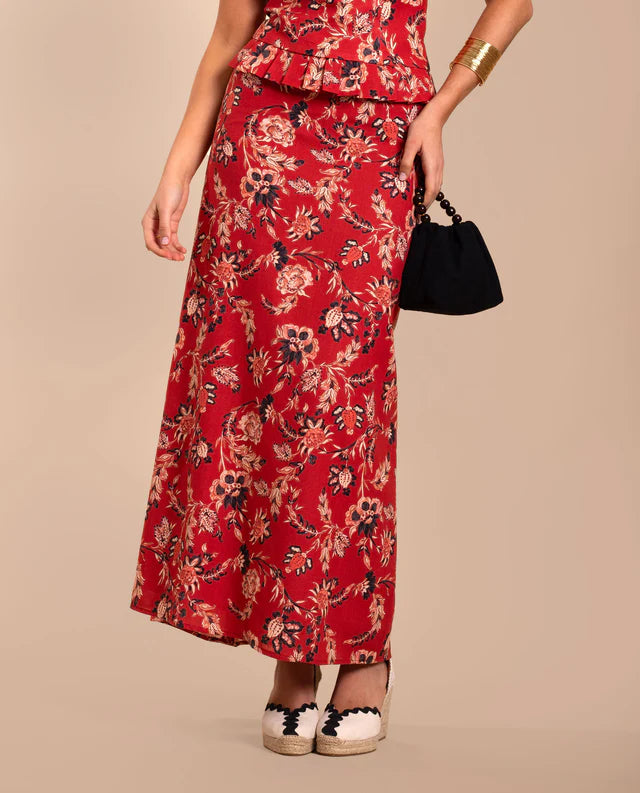 MAYTE - CONJUNTO ESTAMPADO DE TOP Y FALDA