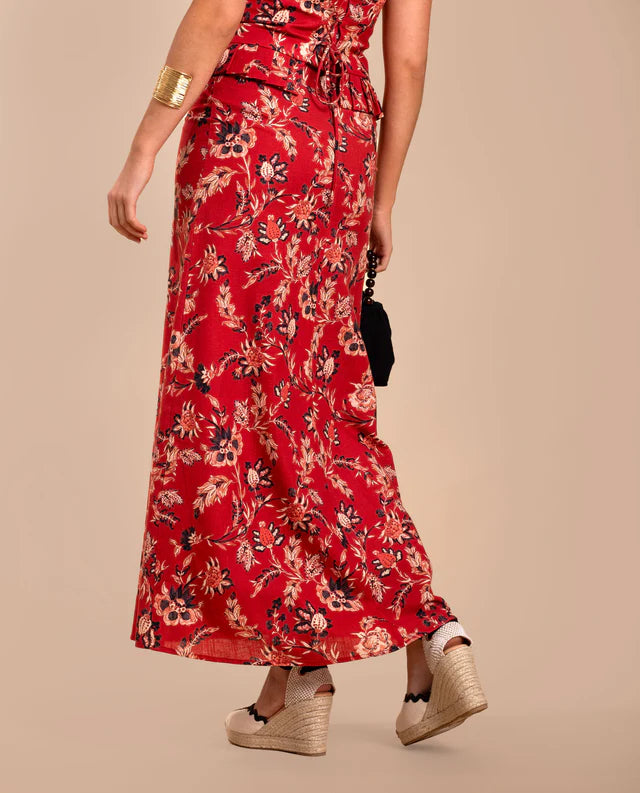 MAYTE - CONJUNTO ESTAMPADO DE TOP Y FALDA
