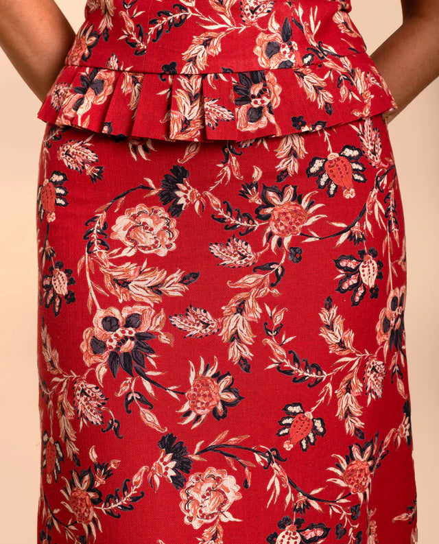 MAYTE - CONJUNTO ESTAMPADO DE TOP Y FALDA