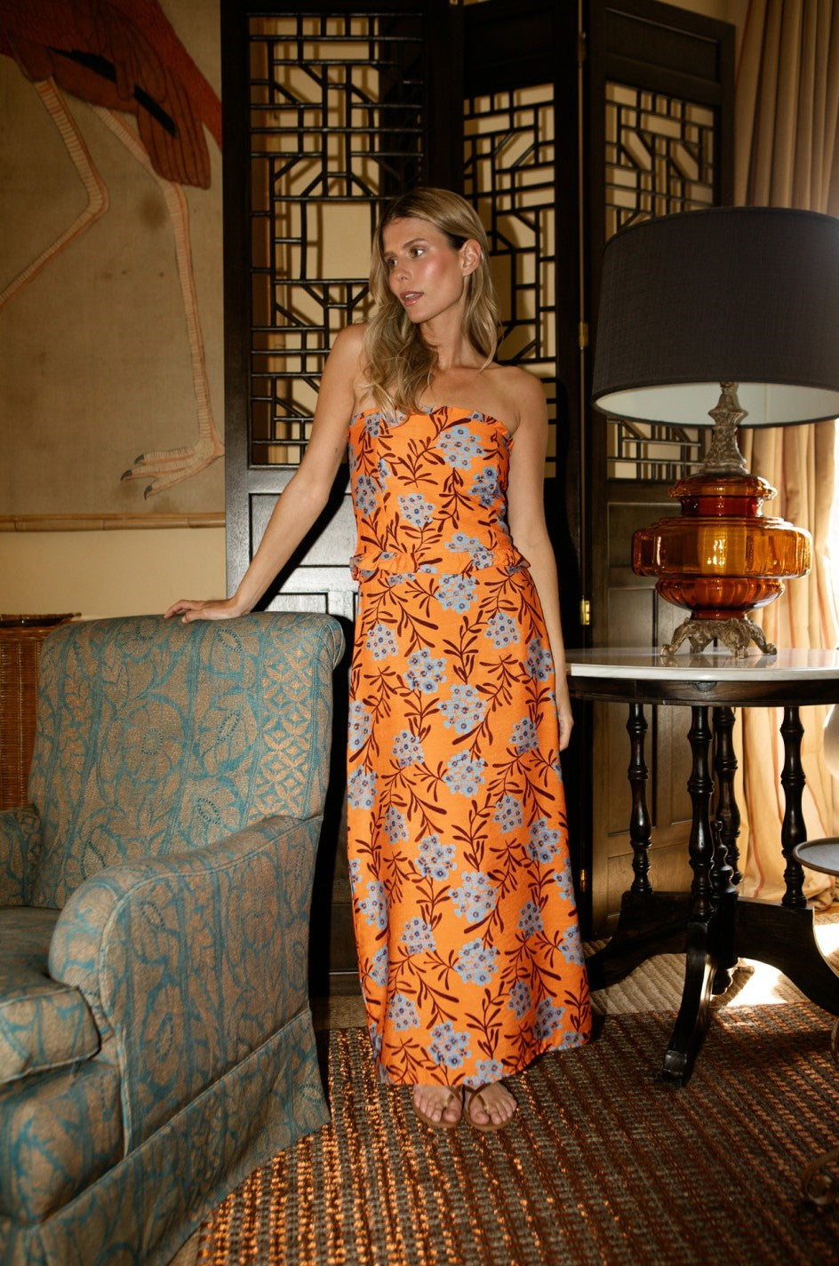 EUGENIA - CONJUNTO ESTAMPADO DE TOP Y FALDA