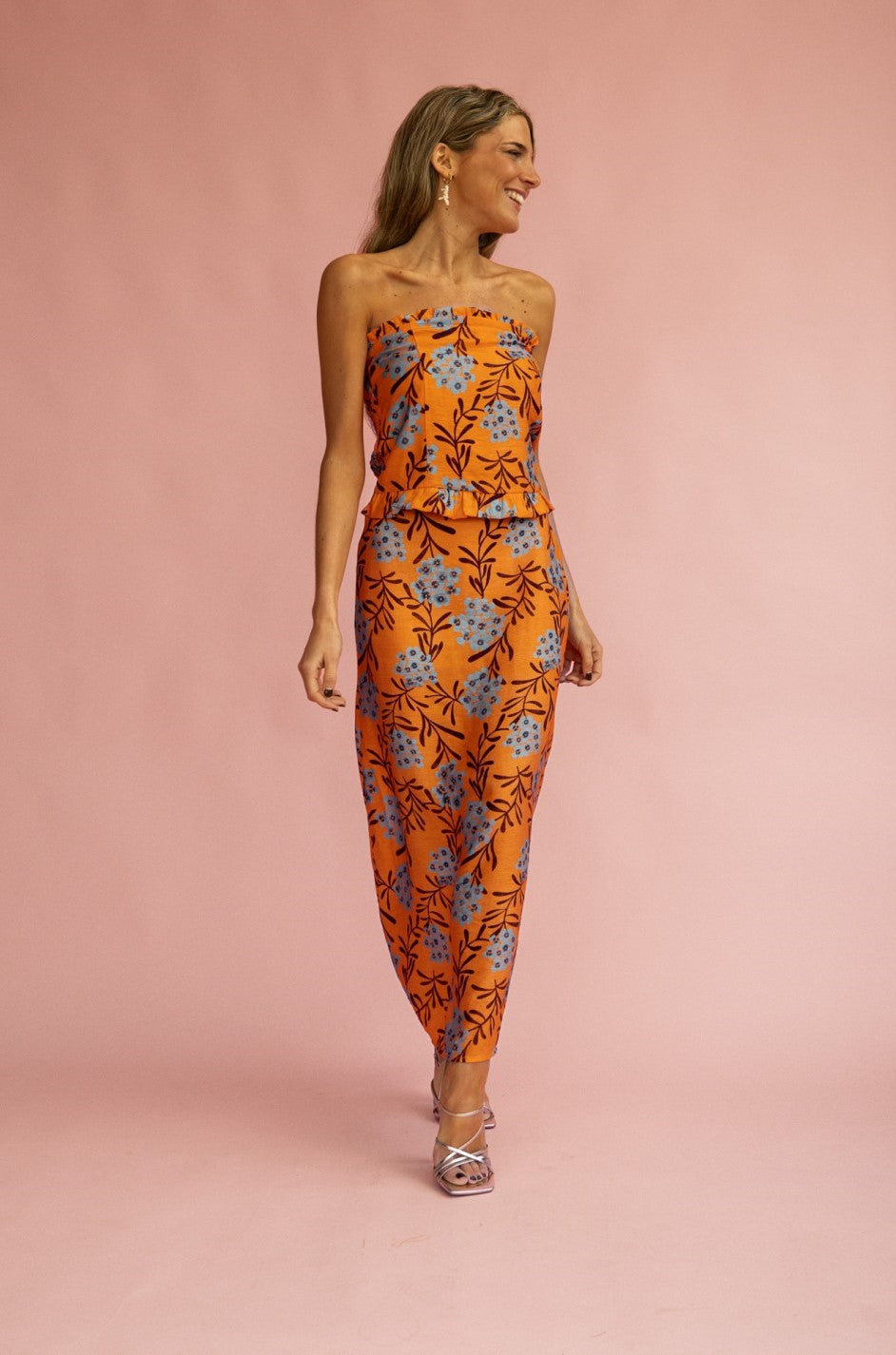 EUGENIA - CONJUNTO ESTAMPADO DE TOP Y FALDA