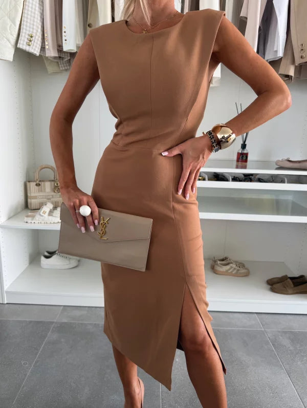 THAIS - VESTIDO ENTALLADO SIN MANGAS