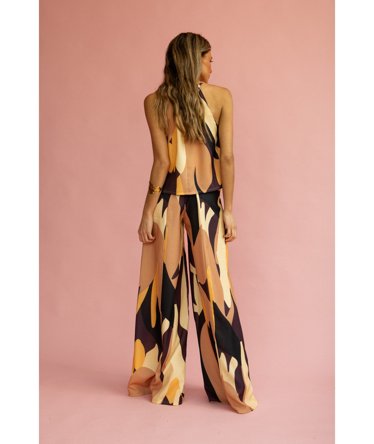 BERNARDA - CONJUNTO DE TOP HALTER Y PANTALÓN PALAZZO