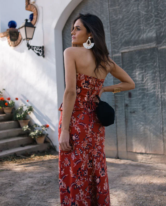 MAYTE - CONJUNTO ESTAMPADO DE TOP Y FALDA