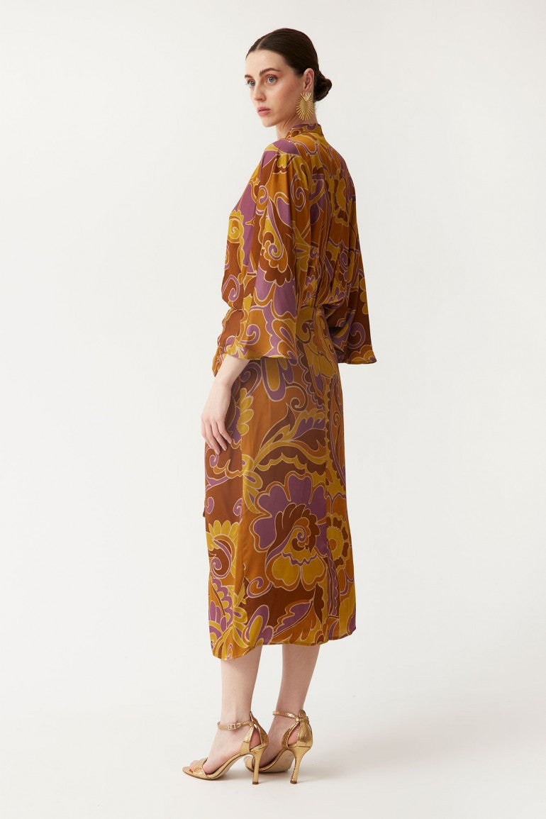 CAELI - VESTIDO CON ESTAMPADO RETRO