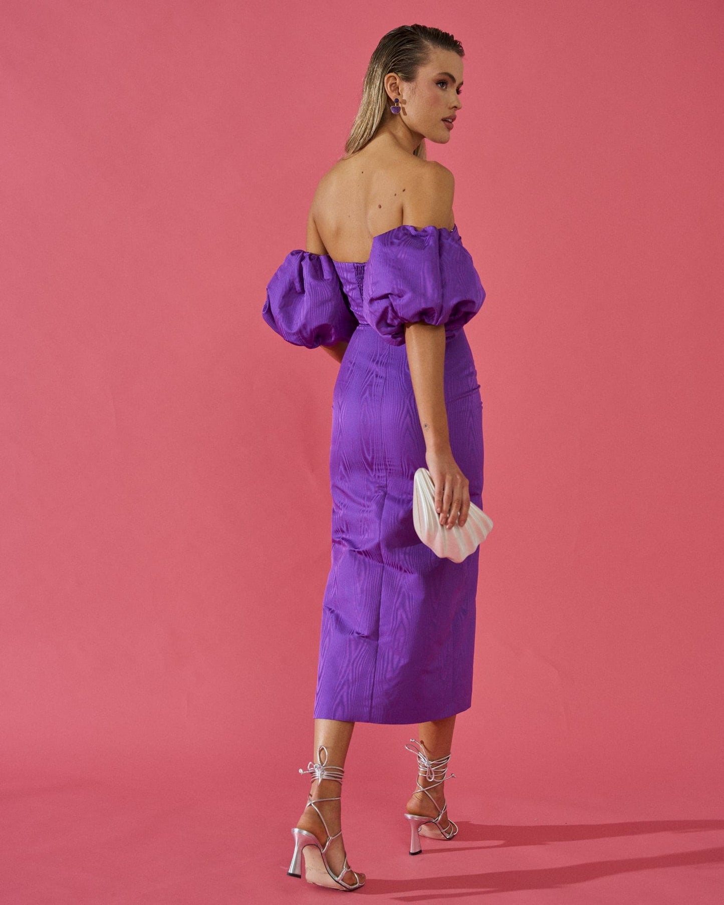 APOLONIA - VESTIDO CON MANGAS ABULLONADAS