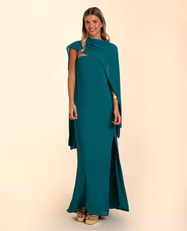 PIEDAD - VESTIDO MIDI CON FOULARD A JUEGO