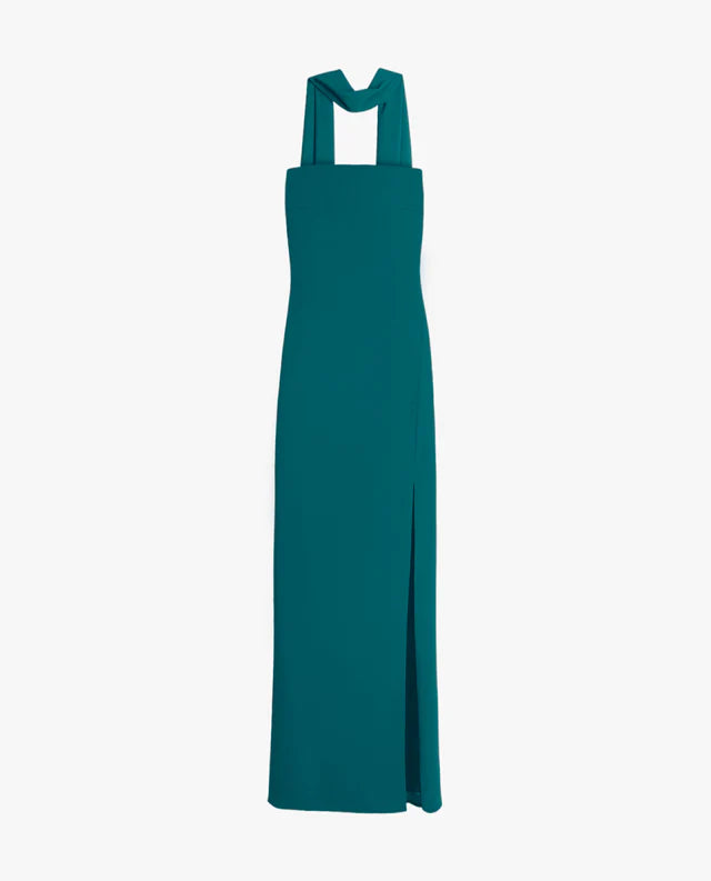 PIEDAD - VESTIDO MIDI CON FOULARD A JUEGO