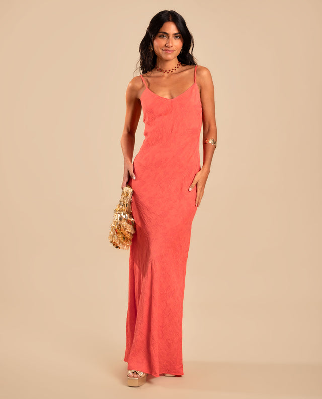NICOLASA - VESTIDO DE TIRANTES JACQUARD
