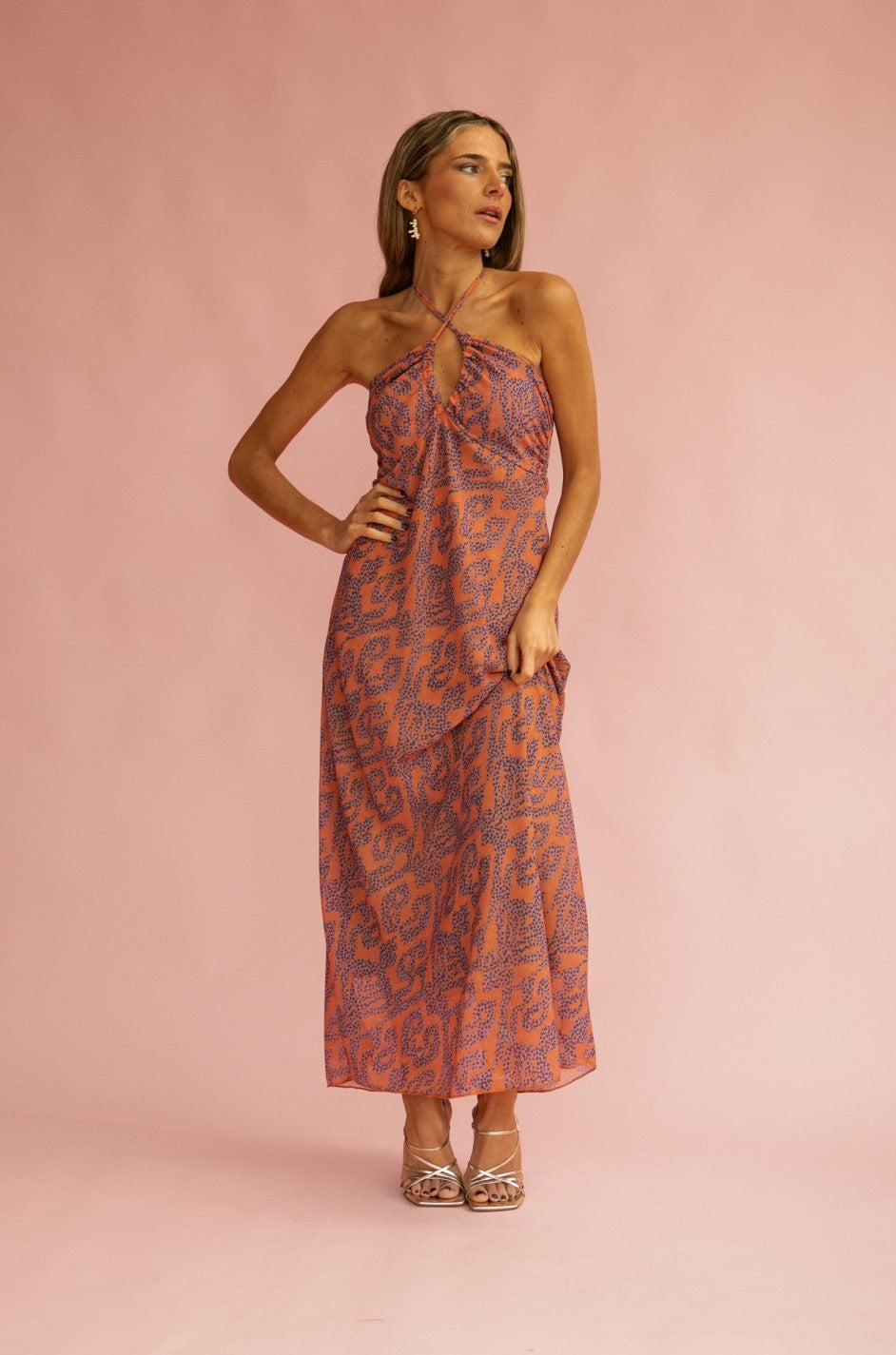 LISA - VESTIDO HALTER CRUZADO