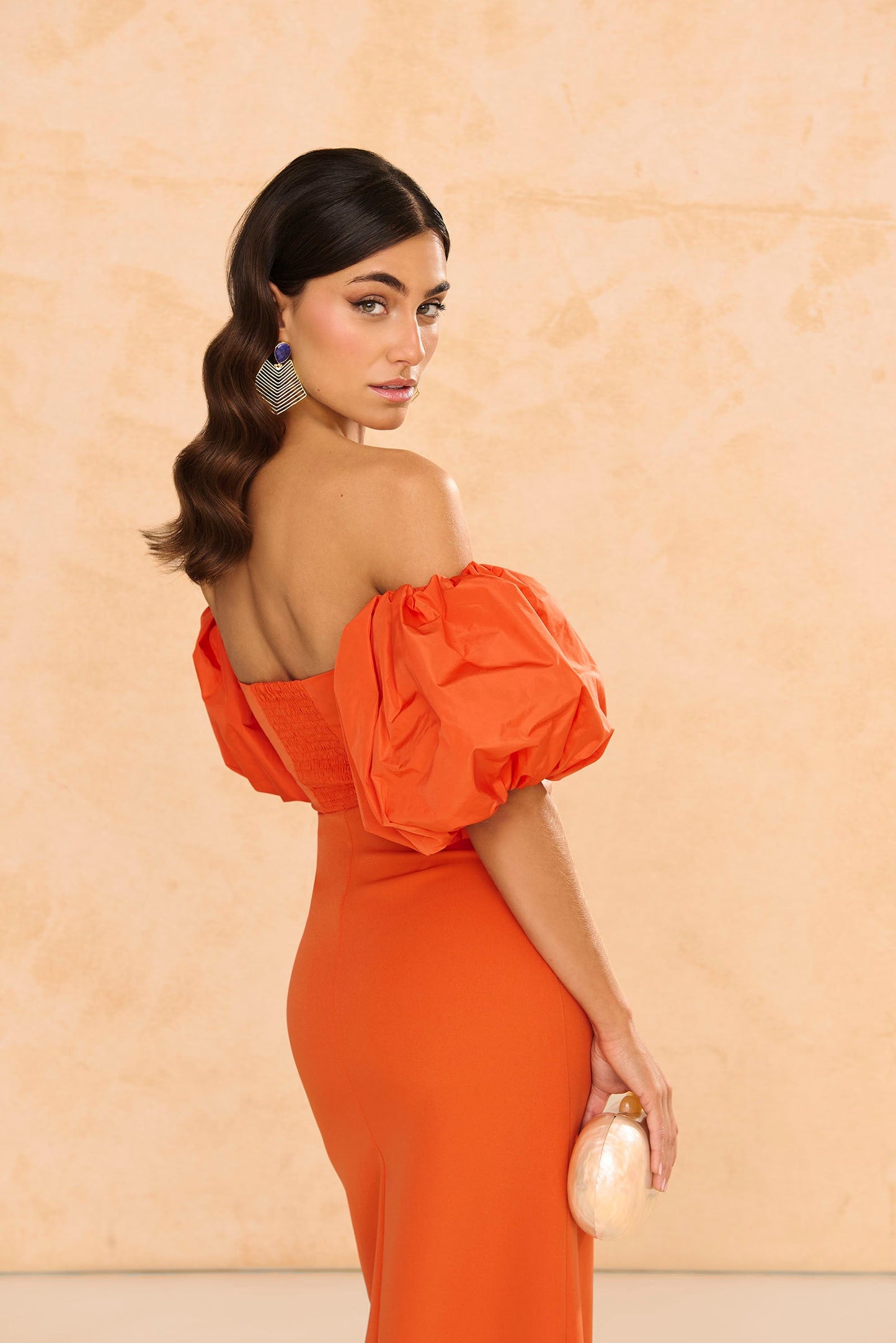 APOLONIA - VESTIDO CON MANGAS ABULLONADAS