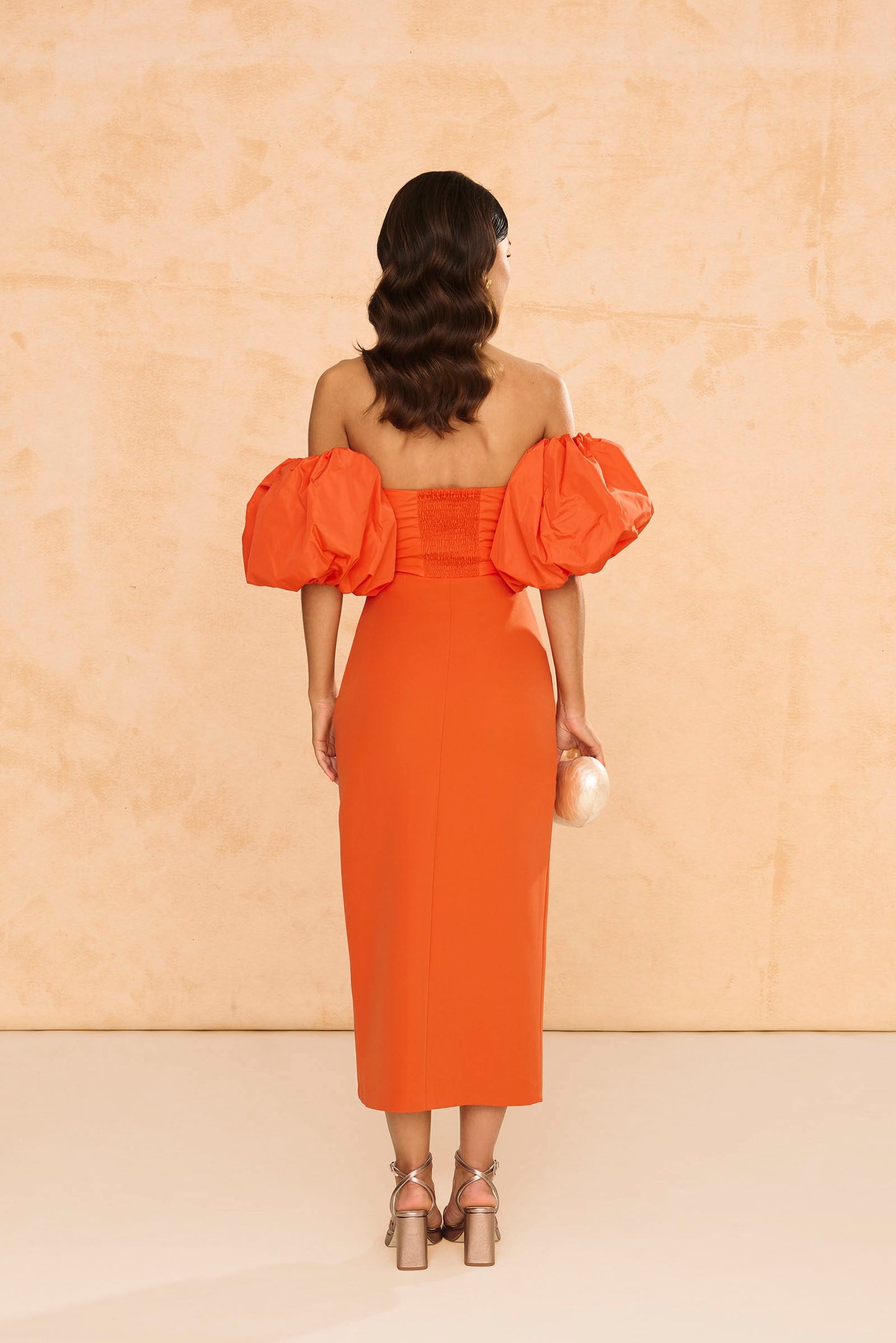 APOLONIA - VESTIDO CON MANGAS ABULLONADAS