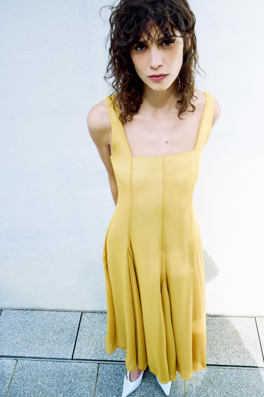 CLARIBEL - VESTIDO MIDI SIN MANGAS