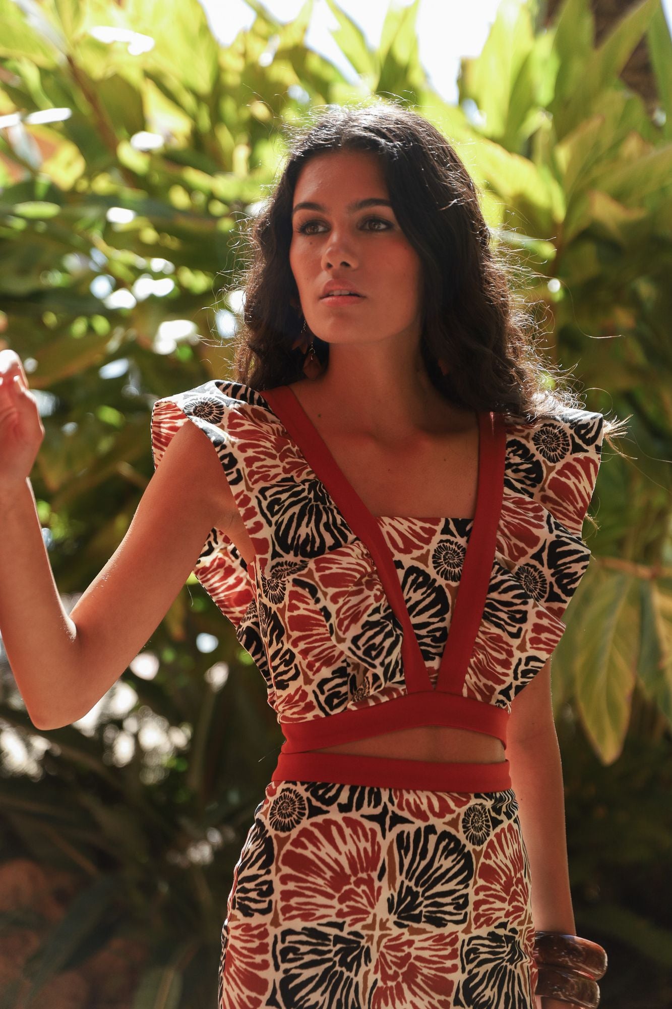 NICOL - VESTIDO MIDI CON ESCOTE CUADRADO