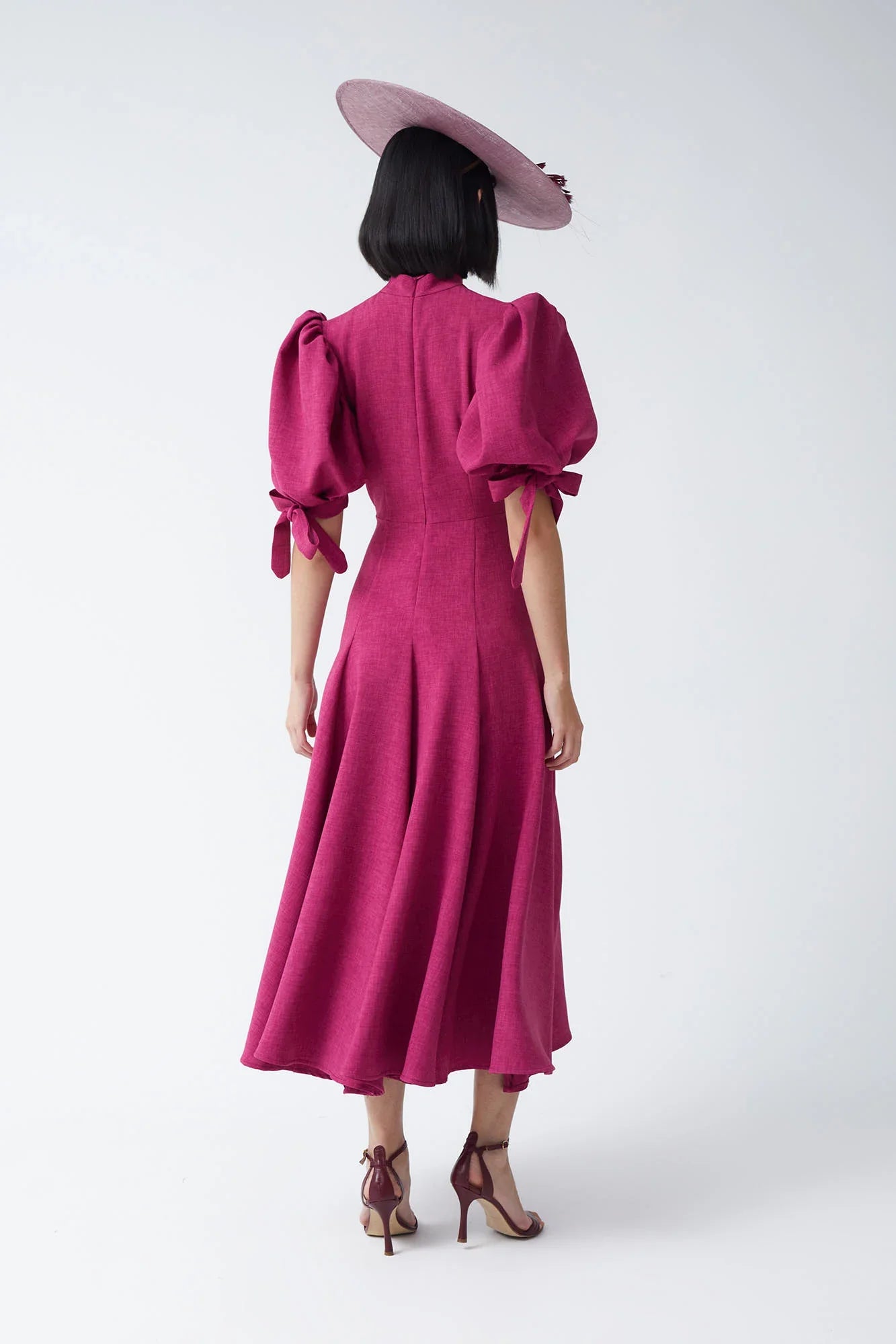 SIMONA - VESTIDO CON MANGAS ABULLONADAS