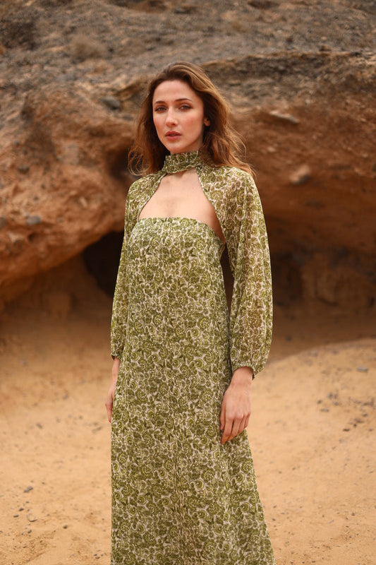 SEDNA - VESTIDO CON MANGAS DESMONTABLES