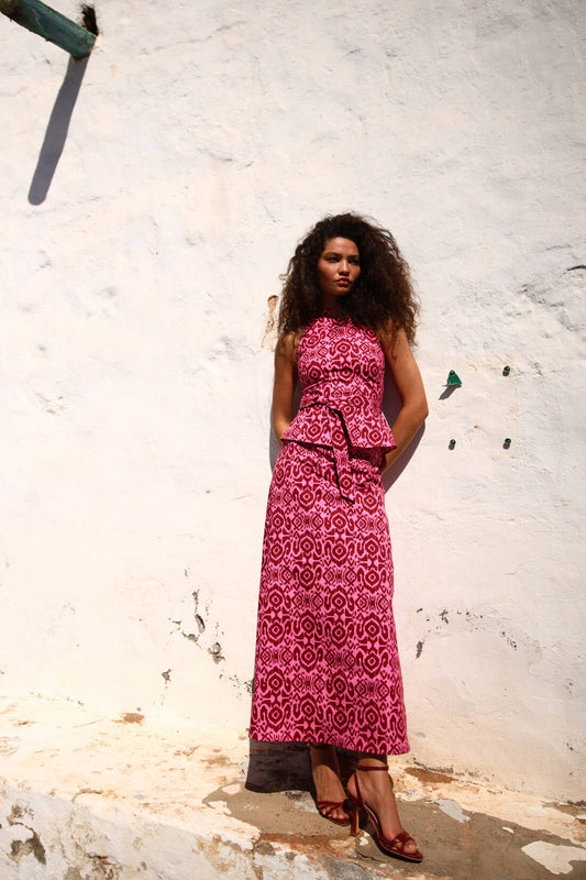 BASILISA - VESTIDO LARGO ESTAMPADO