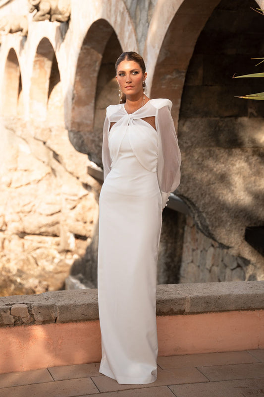 PAULA - VESTIDO BRIDAL DE GASA
