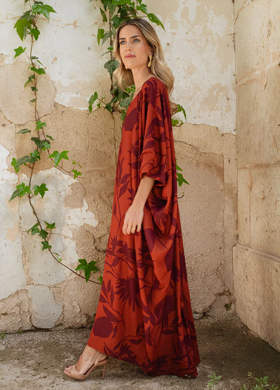 AGAPITA - VESTIDO CAFTÁN ESTAMPADO