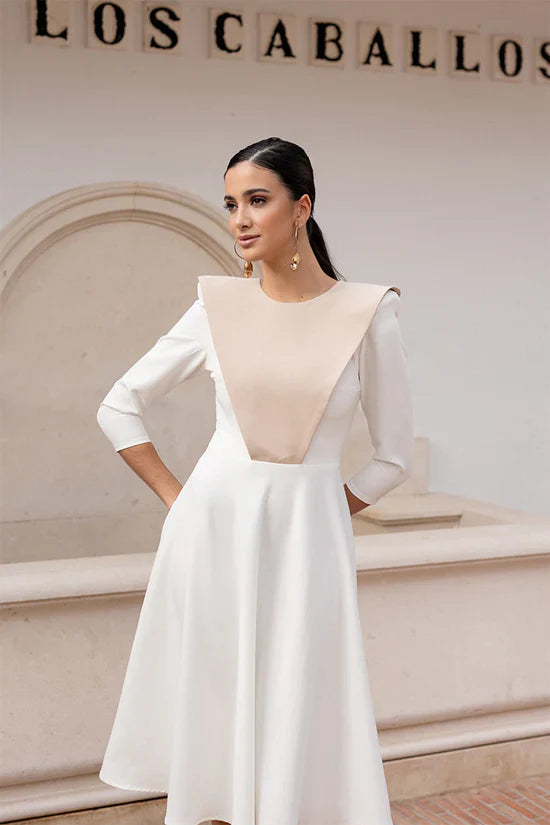 PENÉLOPE - VESTIDO MIDI ACAMPANADO