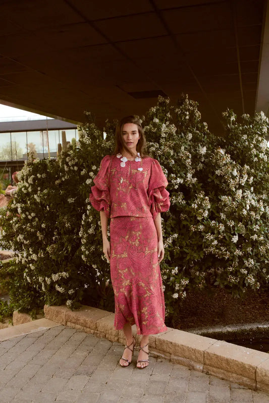 JULIANA - CONJUNTO DE TOP Y FALDA ESTAMPADA