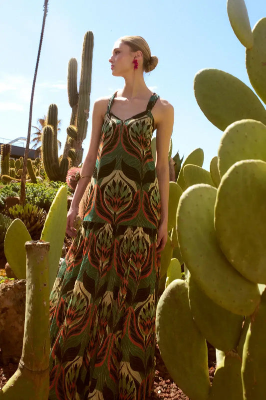 CLARA - VESTIDO LARGO ESTAMPADO