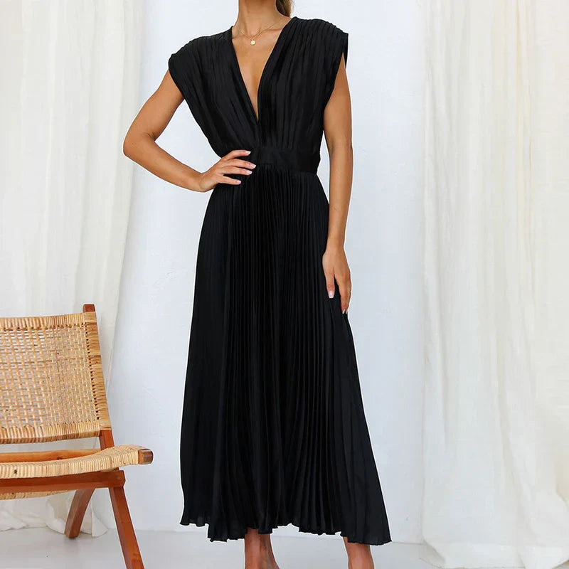 GREGORIA - VESTIDO PLISADO LARGO