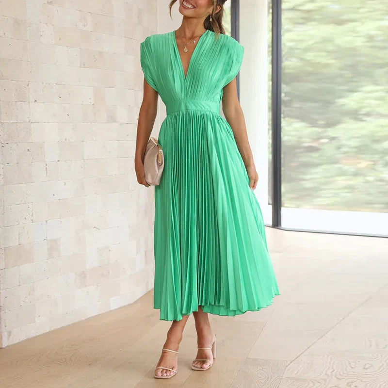 GREGORIA - VESTIDO PLISADO LARGO