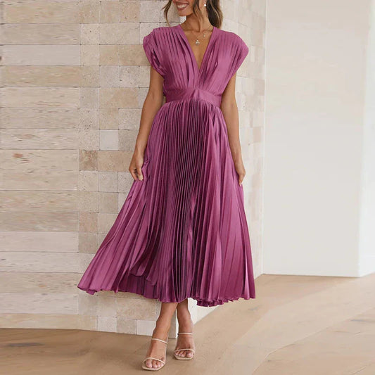 GREGORIA - VESTIDO PLISADO LARGO