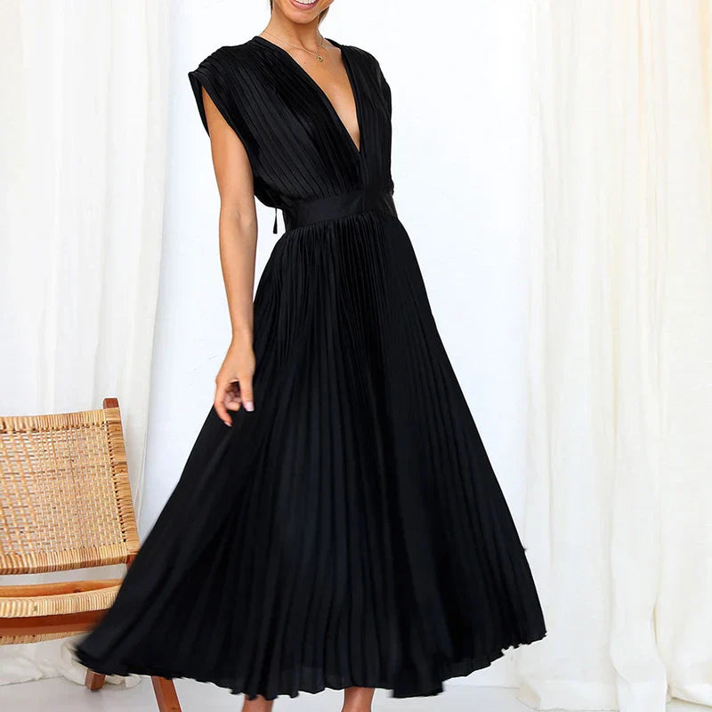 GREGORIA - VESTIDO PLISADO LARGO