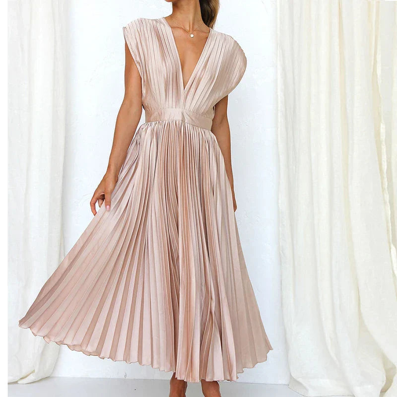 GREGORIA - VESTIDO PLISADO LARGO