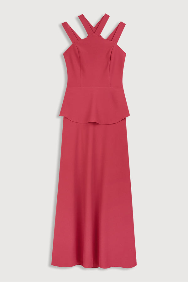 GLORIA - VESTIDO MIDI ESPALDA CRUZADA