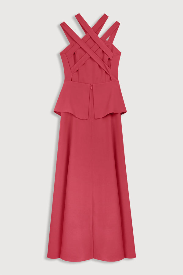 GLORIA - VESTIDO MIDI ESPALDA CRUZADA