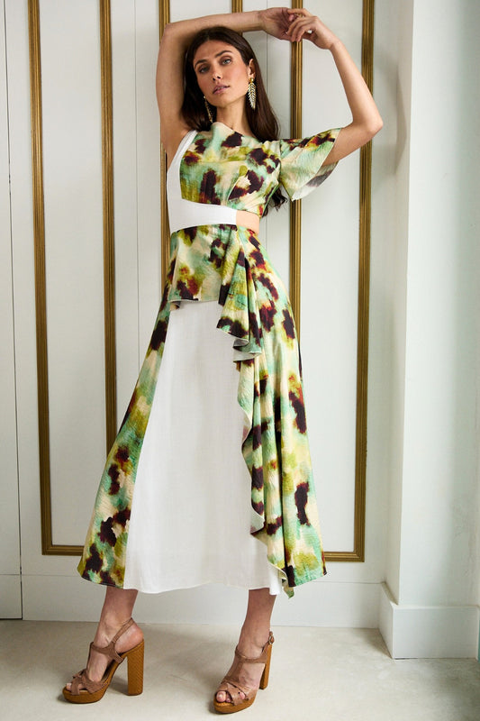PASCUALA - VESTIDO ASIMÉTRICO CON ESTAMPADO