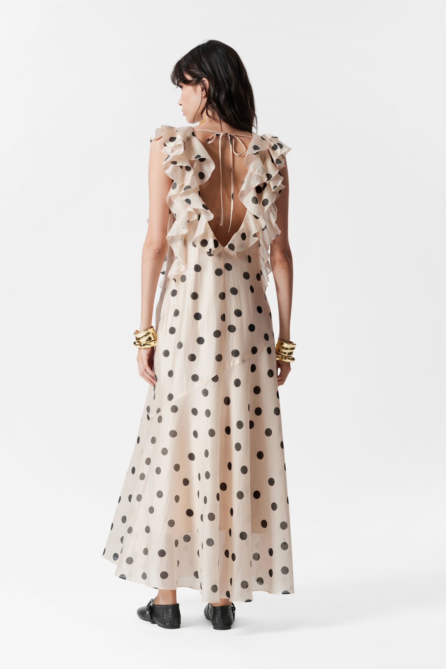 LUCIANA - VESTIDO ELEGANTE CON VOLANTES