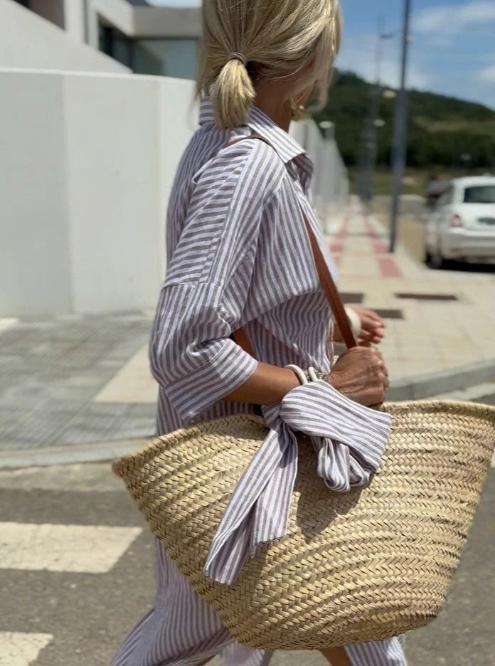 MADALINA - VESTIDO CAMISERO DE RAYAS
