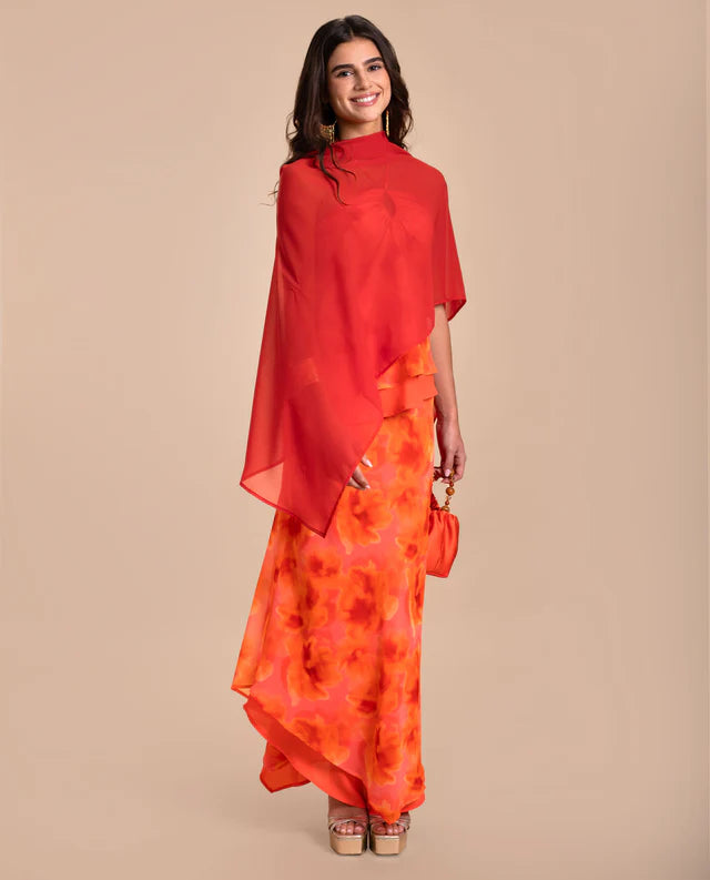 VALERIA - CONJUNTO DE BLUSA HALTER Y FALDA LARGA