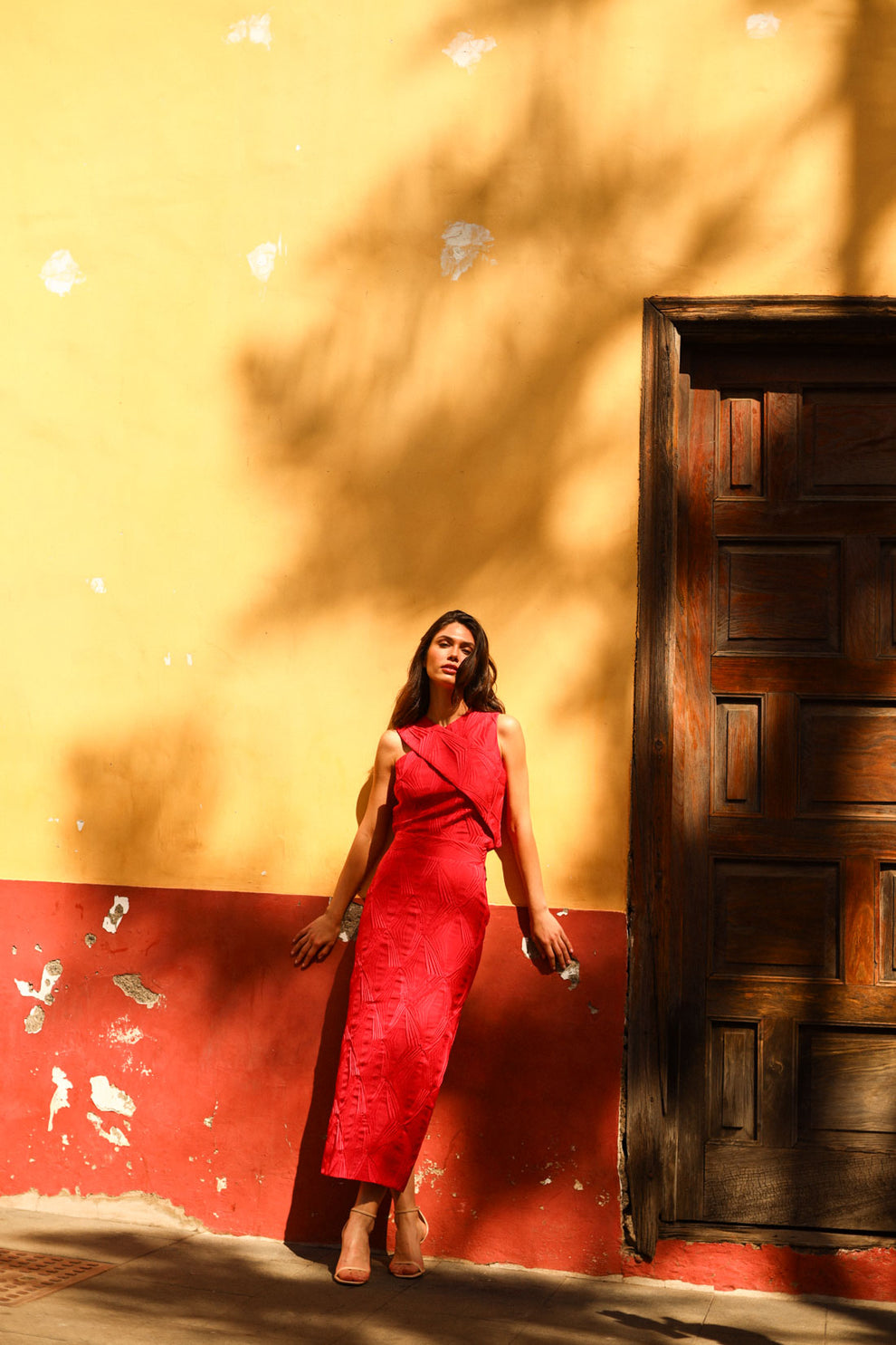 LEANDRA - CONJUNTO TOP Y FALDA